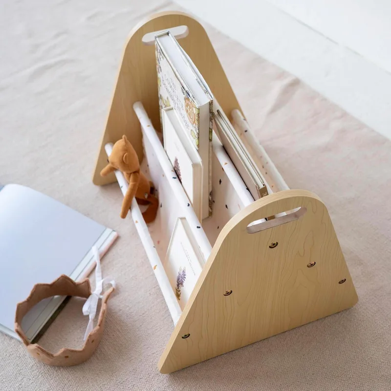 Bücherregal doppelseitig från 3 Sprouts i Beige, Vit, 45 × 35 mm – produktbild 3 av 3