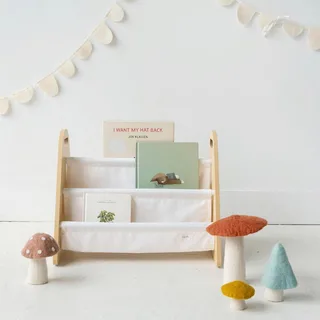 Bücherregal doppelseitig van 3 Sprouts in Wit, Beige, 45 × 35 mm – productfoto 2 van 3