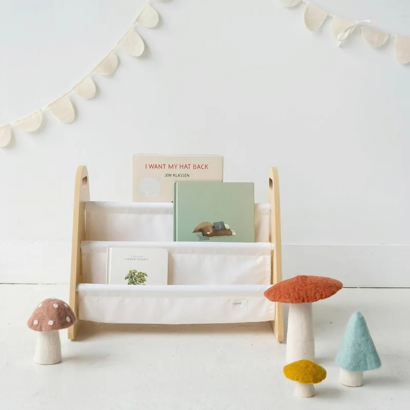 Bücherregal doppelseitig van 3 Sprouts in Wit, Beige, 45 × 35 mm – productfoto 2 van 3