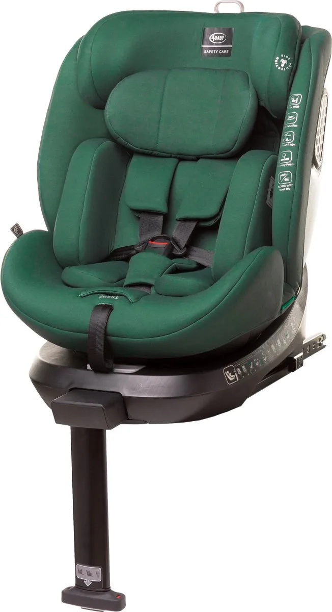 Enzo-Fix Dark Green 40-150 cm 360° i-Size Autostoel by 4Baby in Donkergroen – product photo
