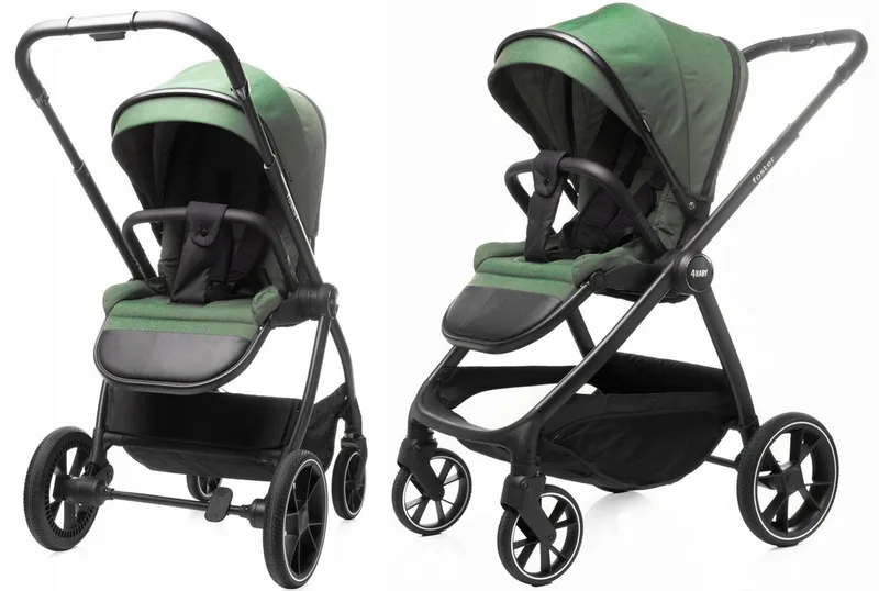 Foster Kinderwagen - Comfortabel en functioneel tot 22 kg van 4Baby in Groen – productfoto