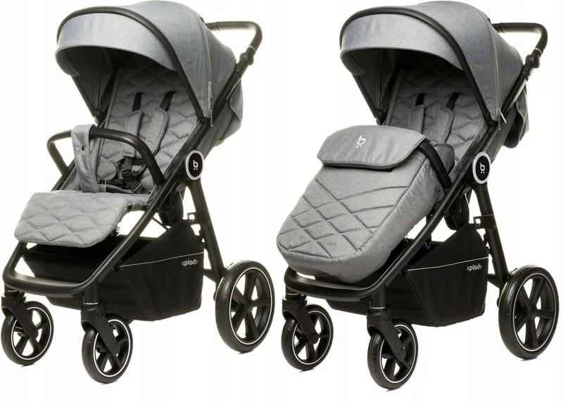 Future Design Xplode Lite Kinderwagen - Seal Grey van 4Baby in Grijs – productfoto
