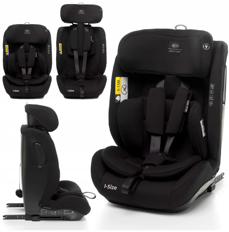 GO-FIX i-Size Autostoeltje ISOFIX 9-36 kg 76-150 cm van 4Baby in Zwart – productfoto