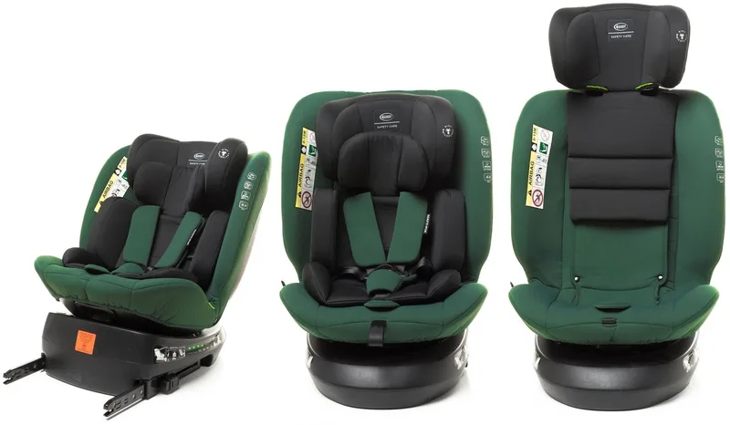 Matt-Fix Autostoel i-Size 0-36kg ISOFIX 360° Draaibaar van 4Baby in Groen – productfoto