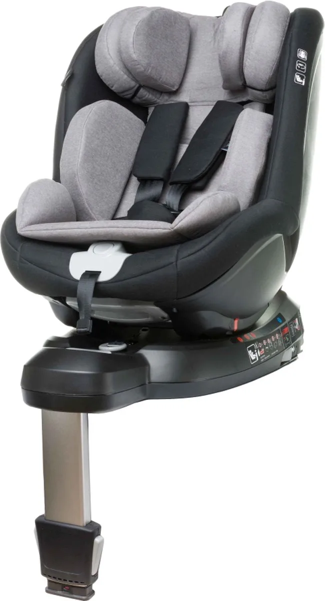 Nano Grey 40-105 cm 360° i-Size Autostoel 6889 van 4Baby in Zwart / Grijs – productfoto