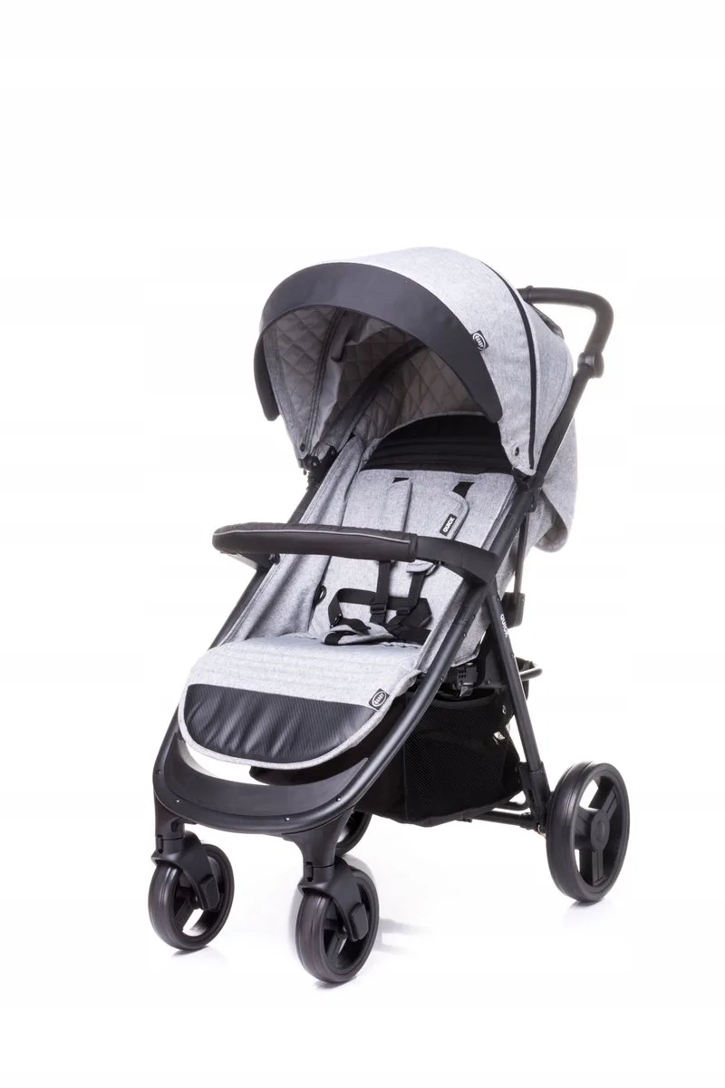 QUICK Kinderwagen - Verstelbare Rugleuning van 4Baby in Lichtgrijs – productfoto