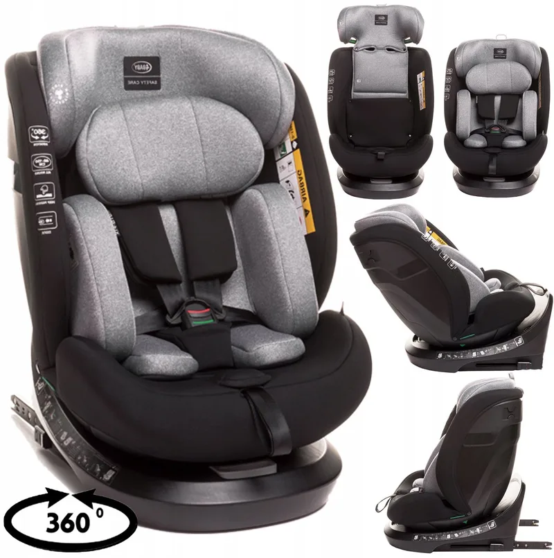 Roto-Fix i-Size Autostoeltje 360° Draaibaar ISOFIX 0-36kg by 4Baby in Blauw – product photo