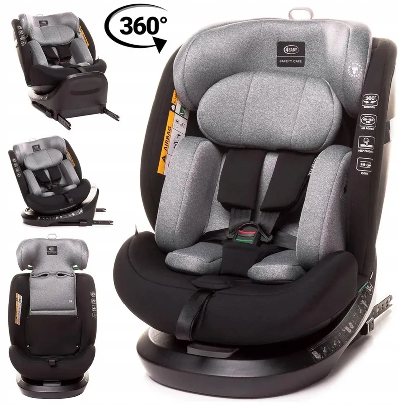 Roto-fix i-Size Autostoeltje 40-150cm ISOFIX Draaibaar by 4Baby in Grijs – product photo