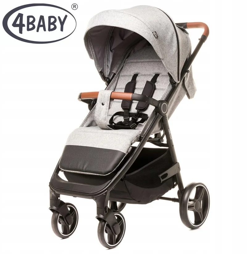Stinger XXIII Kinderwagen - Lichtgrijs, Aluminium, Opvouwbaar van 4Baby – productfoto