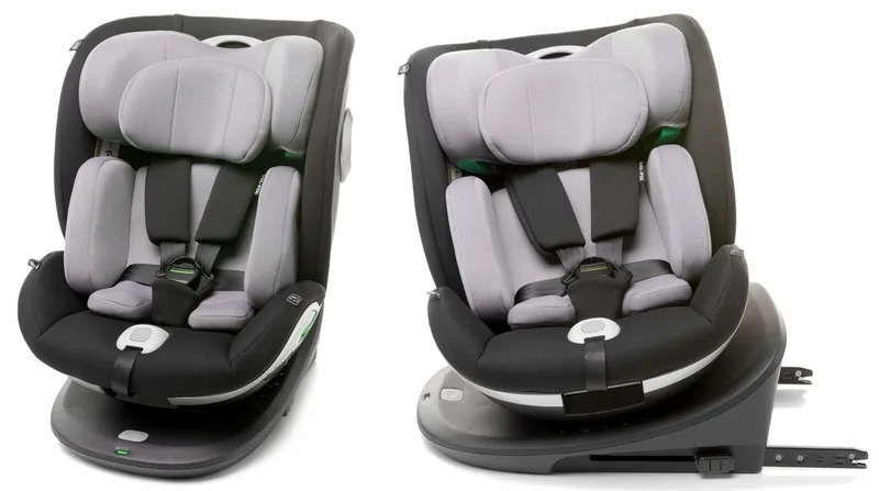 Vel-Fix Autostoel 0-36 kg i-Size met Isofix & 360° rotatie van 4Baby in Grijs – productfoto