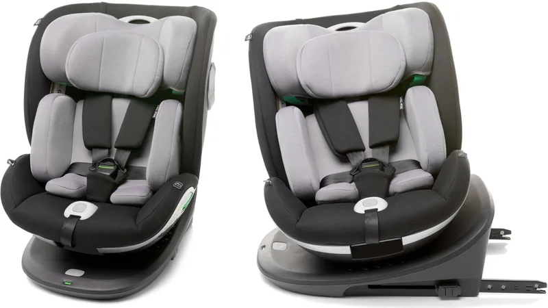 Vel-Fix ISOFIX Autostoel 0-36 kg, 360° Draaibaar, i-Size van 4Baby in Grey – productfoto