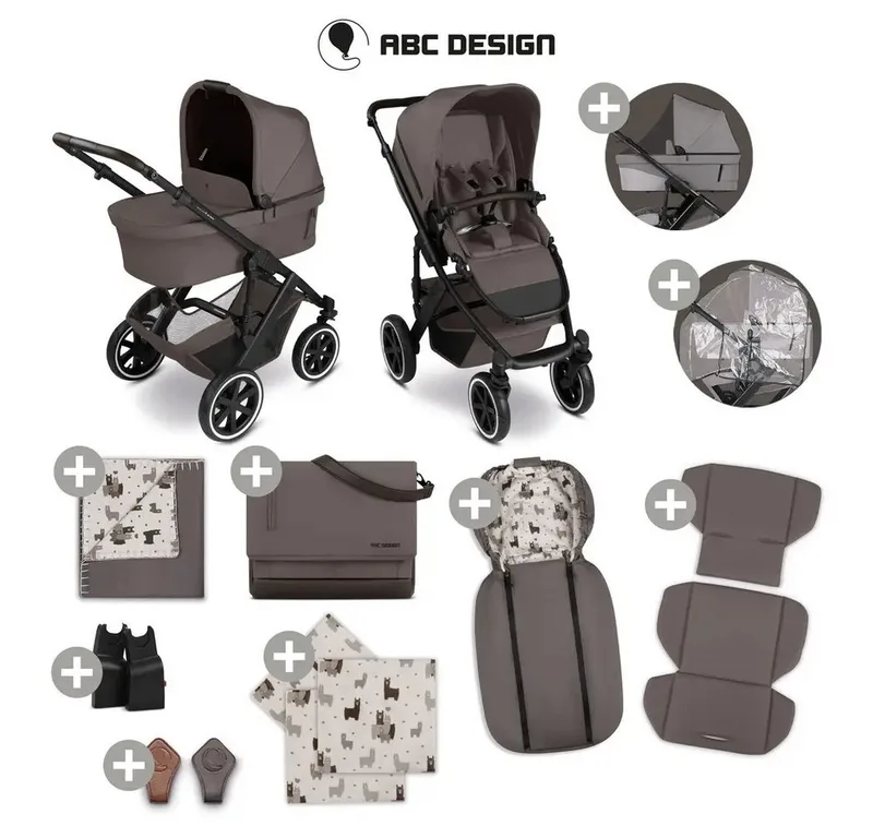 Kinder-Buggy Salsa 5 Air - 2in1 Starter Set - Marron van ABC Design – productfoto