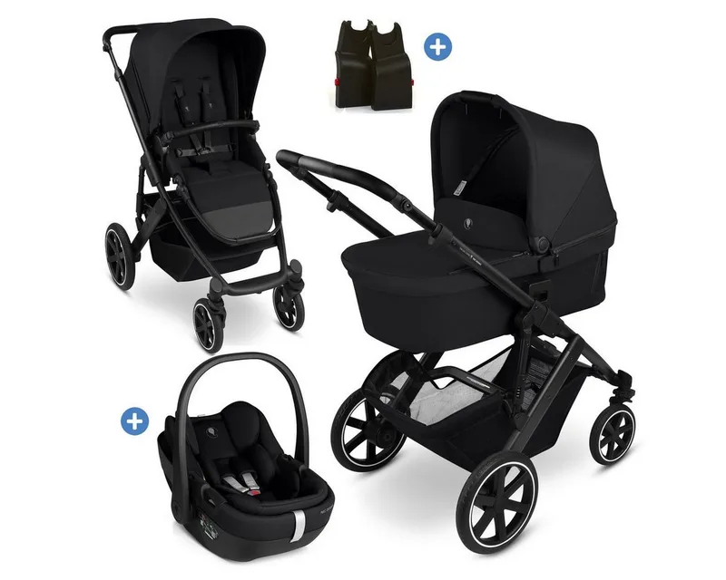 Kombi-Kinderwagen Salsa Core - Ink, 3in1 Kinderwagen Buggy Set mit Babywanne, Babyschale Calla & Sportsitz van ABC Design in Schwarz – productfoto