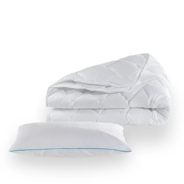SET | ZZZOO Hoofdkussen + Dekbed Eenpersoons Anti Mite 140x200 4-seizoenen