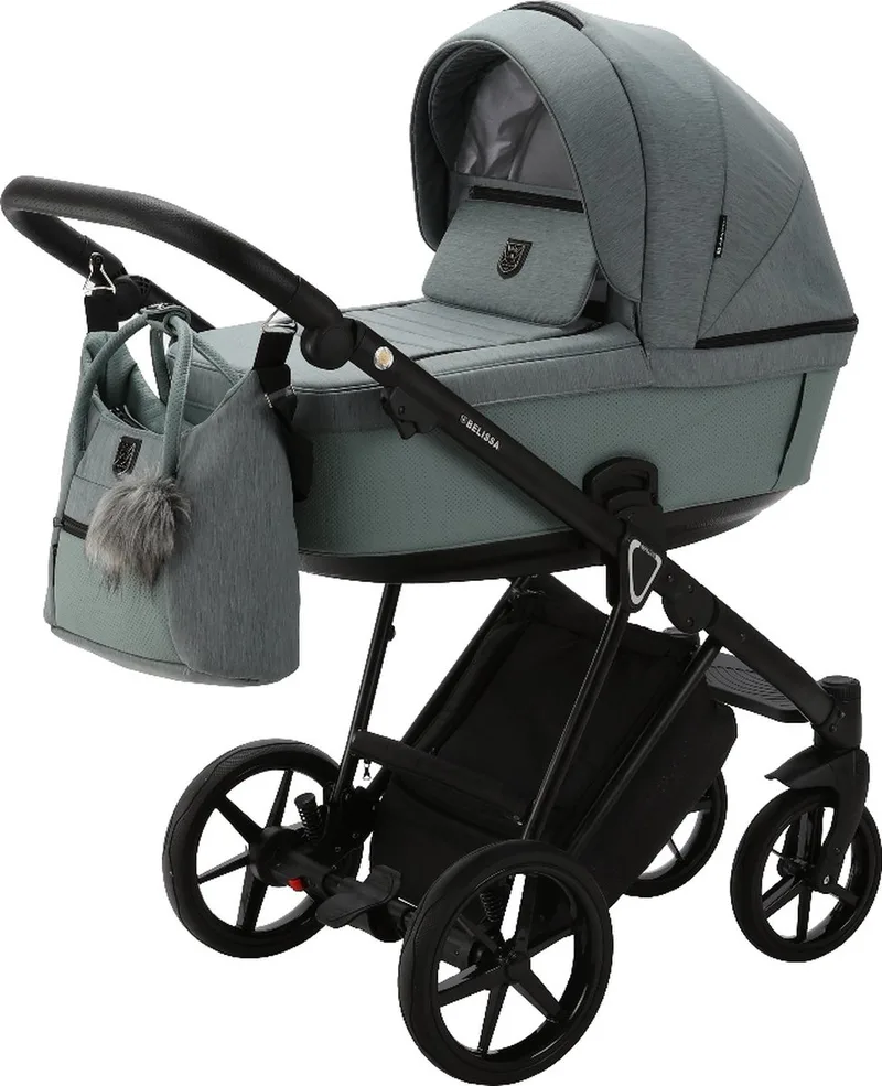 Belissa Green 2-in-1 Kinderwagen de Adamex en Vert, Noir – photo produit