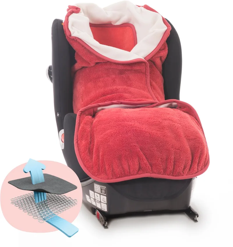 Air Wrapper wikkeldeken in fleece met unieke Air Layer binnenin - Koraal by Aeromoov in Large – product photo