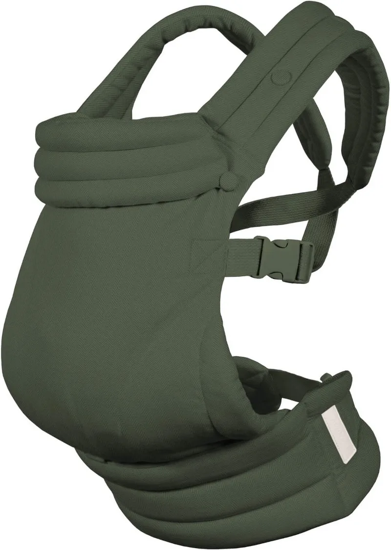 Ergonomische Full Buckle Draagzak - Babydrager - vanaf geboorte tot peuter (3,5-22 kg, 56-98 cm) de Aeromoov en Chevron Moss – photo produit