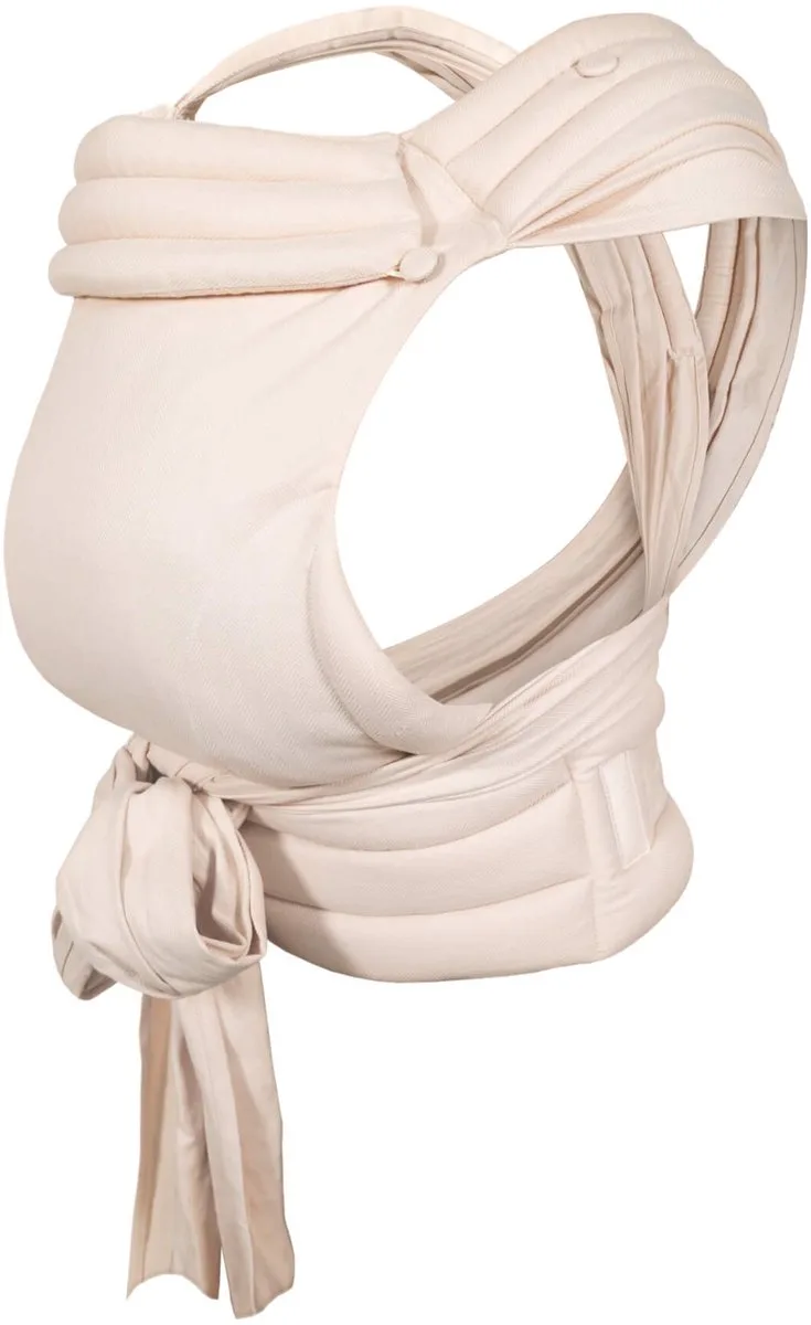 Ergonomische Half Buckle Draagzak - Babydrager - vanaf geboorte tot peuter (3,5-22 kg, 56-98 cm) de Aeromoov en Chevron Cream – photo produit