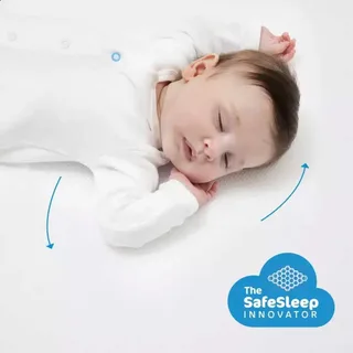 AeroSleep® 3D matrasbeschermer - 90 x 40 cm - voor babybed, ledikant & wieg van Aerosleep in Wit – productfoto 4 van 6