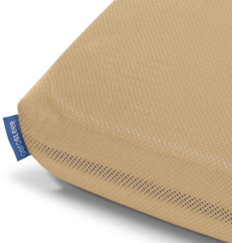 hoeslaken - voor babybed, ledikant & wieg - 120 x 60 cm - Cookie van Aerosleep in Cookie – 120 × 60 cm – productfoto