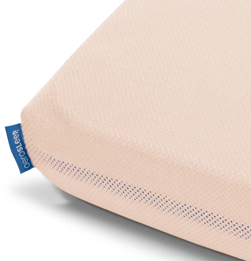 hoeslaken - voor babybed, ledikant & wieg - 120 x 60 cm - Peach by Aerosleep in Perzik – 120 × 60 cm – product photo