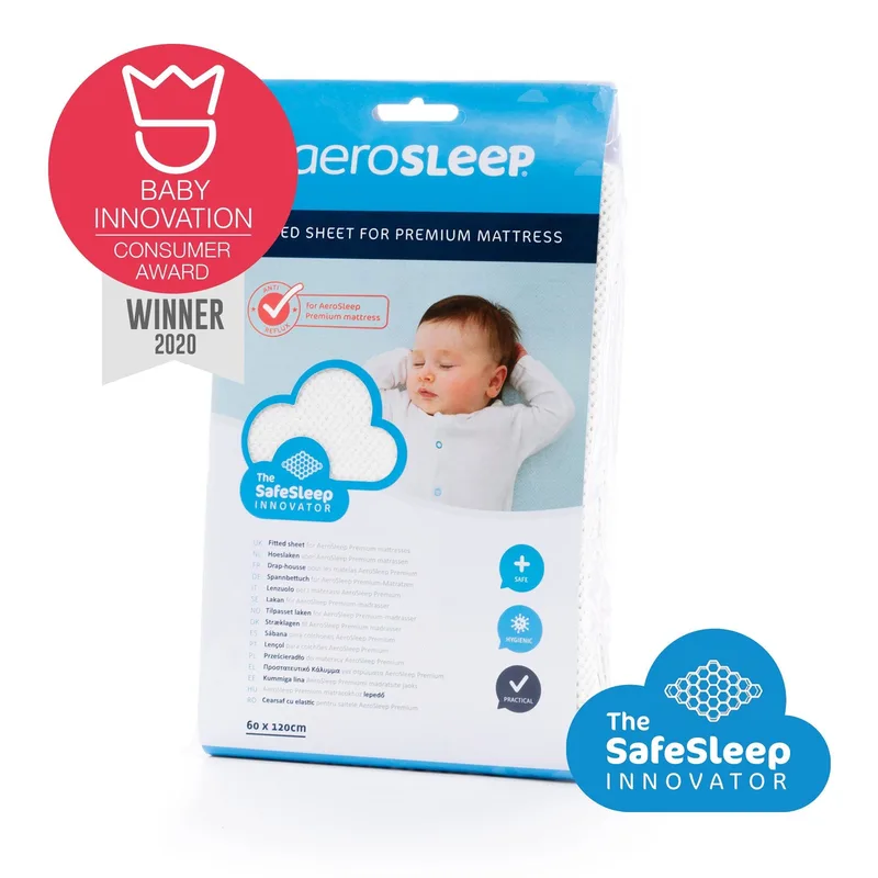 hoeslaken voor Premium babymatras - 120 x 60 cm - White by Aerosleep in Wit – 120 × 60 cm – product photo 3 of 4