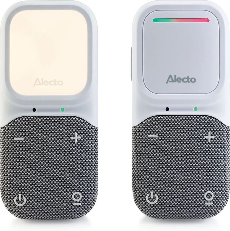 Babyfoon - Audio Babyfoon - Full Eco DECT - Nachtlampje - Lange stand-by tijd - DBX135 - Wit Grijs fra Alecto i Grijs/Wit – DBX135 – produktbillede