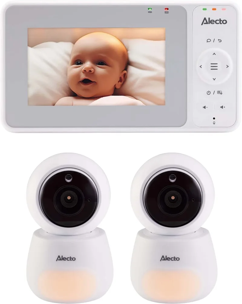 Babyfoon Bundel - Babyfoon met 2 Camera's - Core Collection - Beste Koop en Beste uit de Test - DVM2043 + DVM2043C fra Alecto i Wit – produktbillede