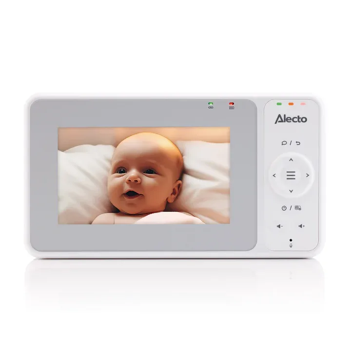 Babyfoon met Camera - DVM2043 - 4.3 inch Scherm - Op afstand bestuurbaar - Uitbreidbaar tot 4 camera's - Nachtlampje - Wit von Alecto in DVM2043 – Wit – Produktfoto 4 von 4