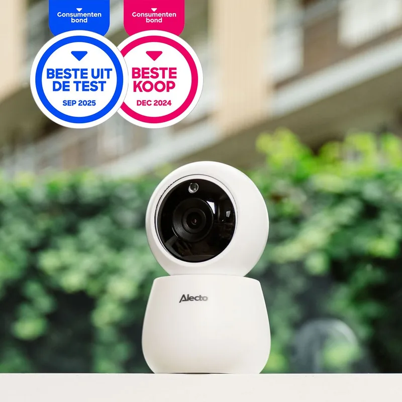 Babyfoon met Camera - DVM2043 - 4.3 inch Scherm - Op afstand bestuurbaar - Uitbreidbaar tot 4 camera's - Nachtlampje - Wit von Alecto in DVM2043 – Wit – Produktfoto 2 von 4