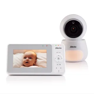 Babyfoon met Camera - DVM2043 - 4.3 inch Scherm - Op afstand bestuurbaar - Uitbreidbaar tot 4 camera's - Nachtlampje - Wit von Alecto in DVM2043 – Wit – Produktfoto 3 von 4