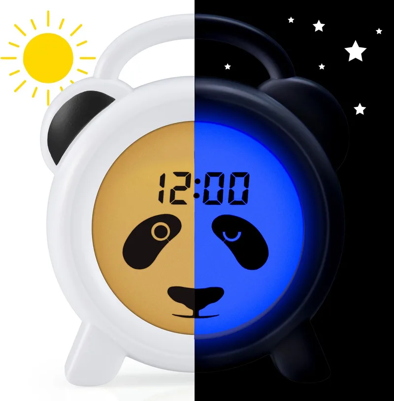 BC100PANDA - Slaaptrainer voor kinderen - Kinderwekker met Nachtlamp van Alecto in Panda – productfoto