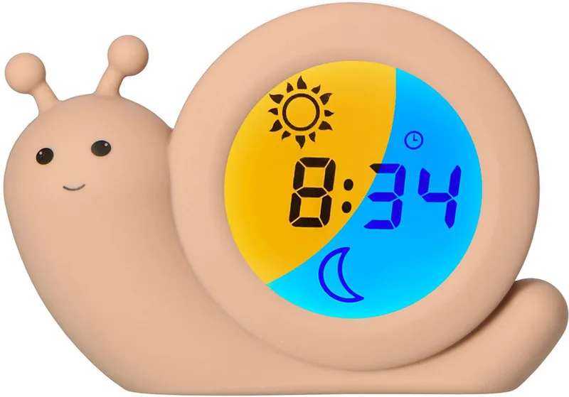 BC110BE SIMON - Slaaptrainer - Nachtlampje - Kinderwekker van Alecto in Pastel Beige – productfoto