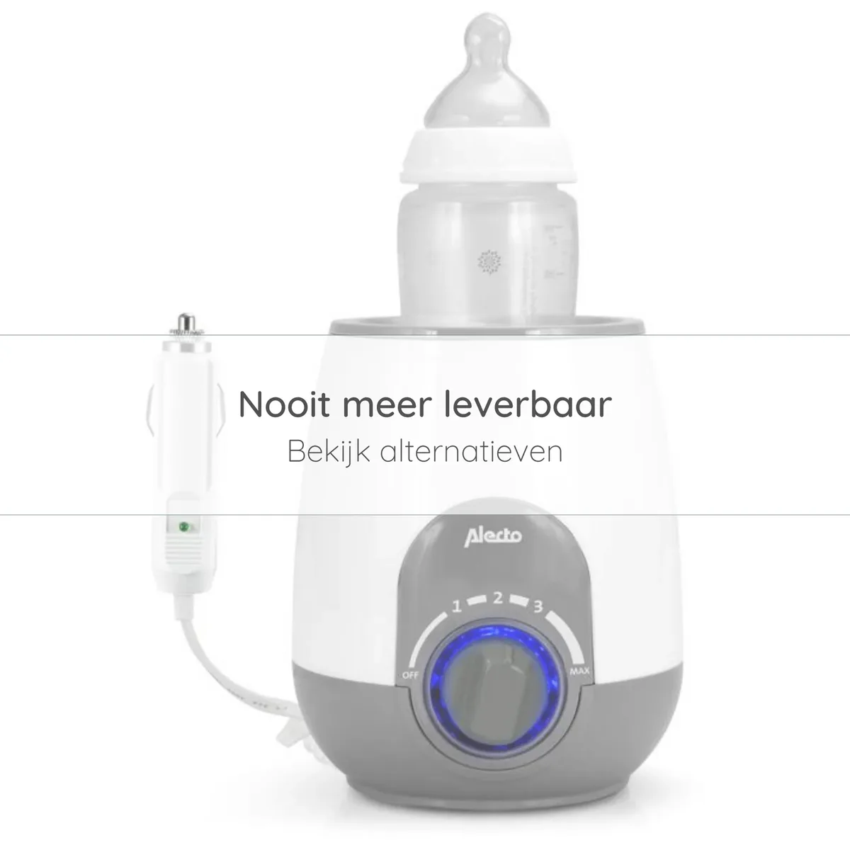 BW-512 CAR - Flessenwarmer voor thuis en onderweg, wit van Alecto – productfoto