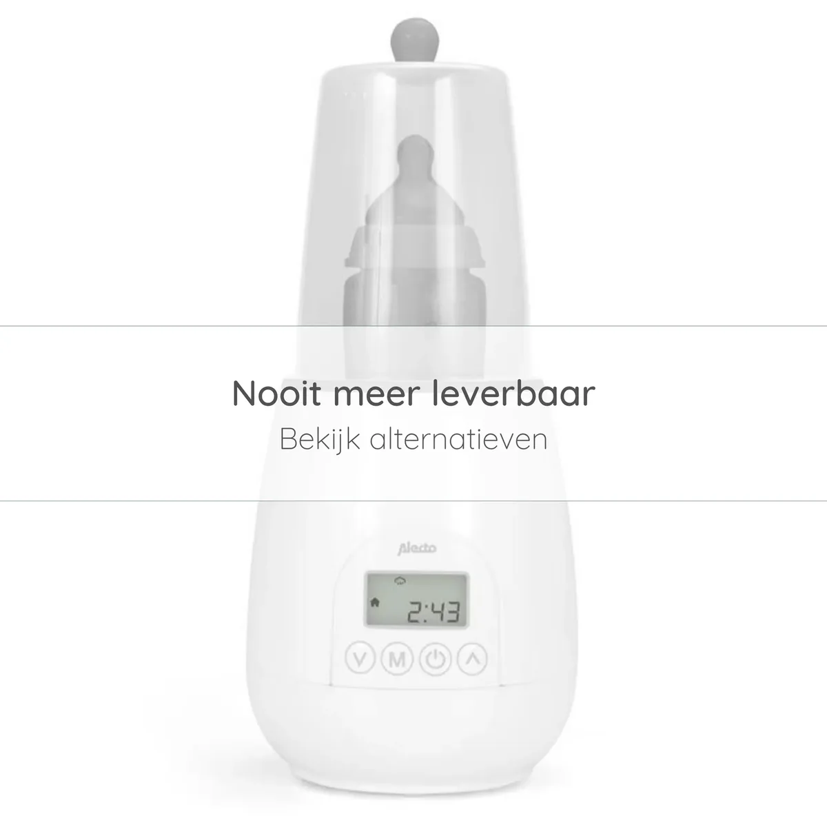 BW-700 - Snelle digitale flessenwarmer voor opwarming, sterilisatie en ontdooien, wit från Alecto – produktbild