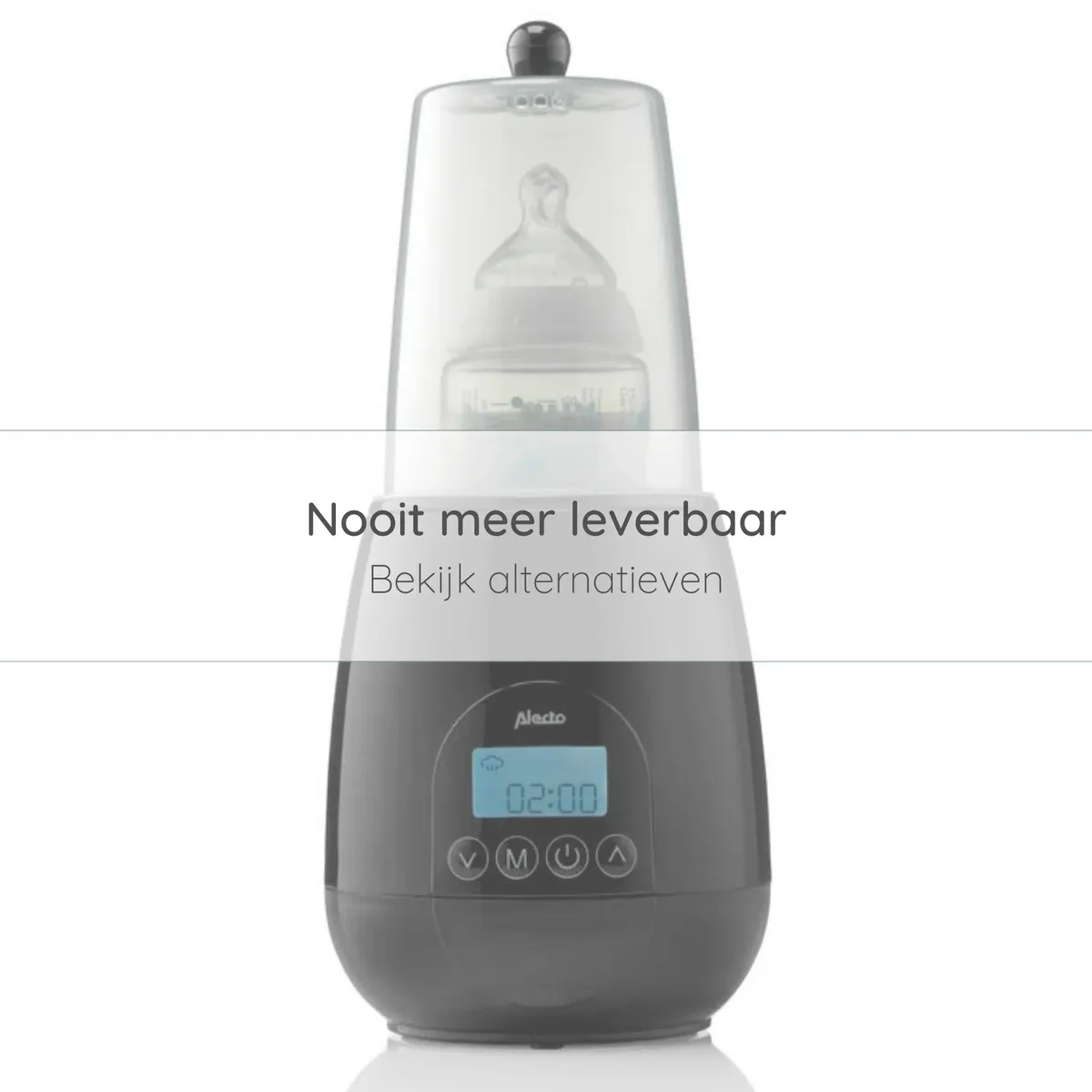 BW700BK - Snelle digitale flessenwarmer voor opwarming, sterilisatie en ontdooien, zwart van Alecto – productfoto