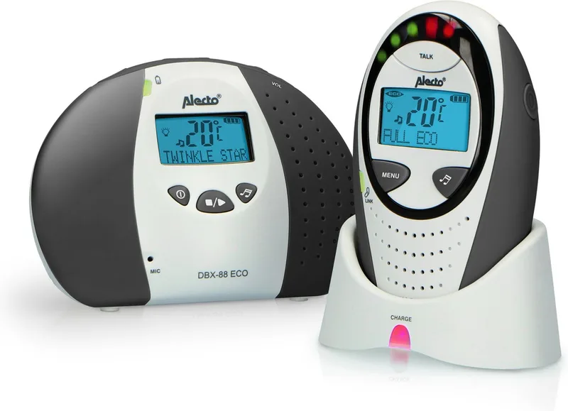 DBX-88 LIMITED - Full Eco DECT Babyfoon met Display - Antraciet fra Alecto i DBX-88 Antraciet – produktbillede