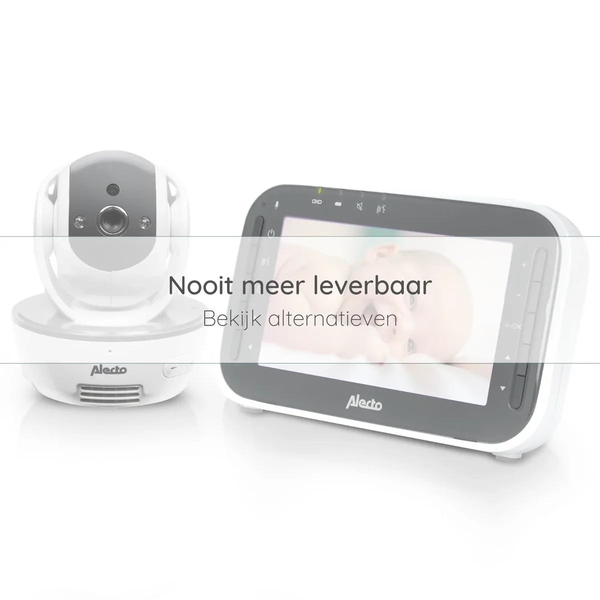 DVM-200 - Babyfoon met camera en 4.3" kleurenscherm, wit/antraciet van Alecto – productfoto