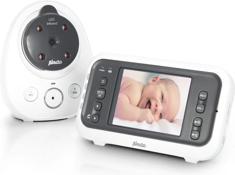 DVM-77 - Babyfoon met camera - Temperatuurweergave - Wit fra Alecto i Wit-Antraciet – produktbillede