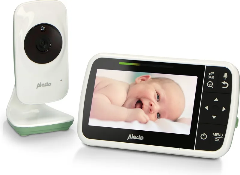 DVM149GN - Babyfoon met camera - Temperatuurweergave - Wit Groen fra Alecto i Groen-Wit-Munt – produktbillede