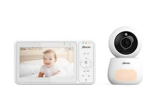DVM2060 Dual Mode Babyfoon met Camera & App - 5″ HD Scherm - Full HD 1080p - Pan & Tilt - Nachtzicht - Terugspreken - Uitbreidbaar tot 4 Camera’s - Wit von Alecto in DVM2060 – Wit – Produktfoto 2 von 4
