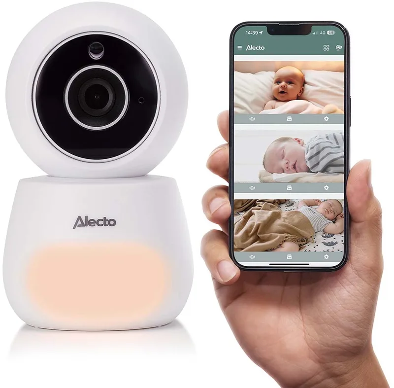 DVM2060C - Extra camera voor de Alecto DVM2060 Wifi Babyfoon met Scherm - Uit te breiden tot 4 camera's fra Alecto i Wit – produktbillede