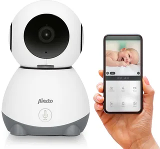 Wifi Babyfoon met Camera en App - Full HD - Op afstand beweegbaar - Melding bij beweging en geluid - SMARTBABY10 by Alecto in White – product photo 1 of 4