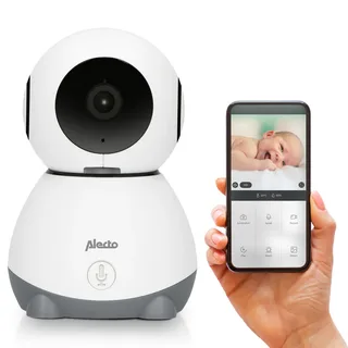 Wifi Babyfoon met Camera en App - Full HD - Op afstand beweegbaar - Melding bij beweging en geluid - SMARTBABY10 by Alecto in White – product photo 2 of 4
