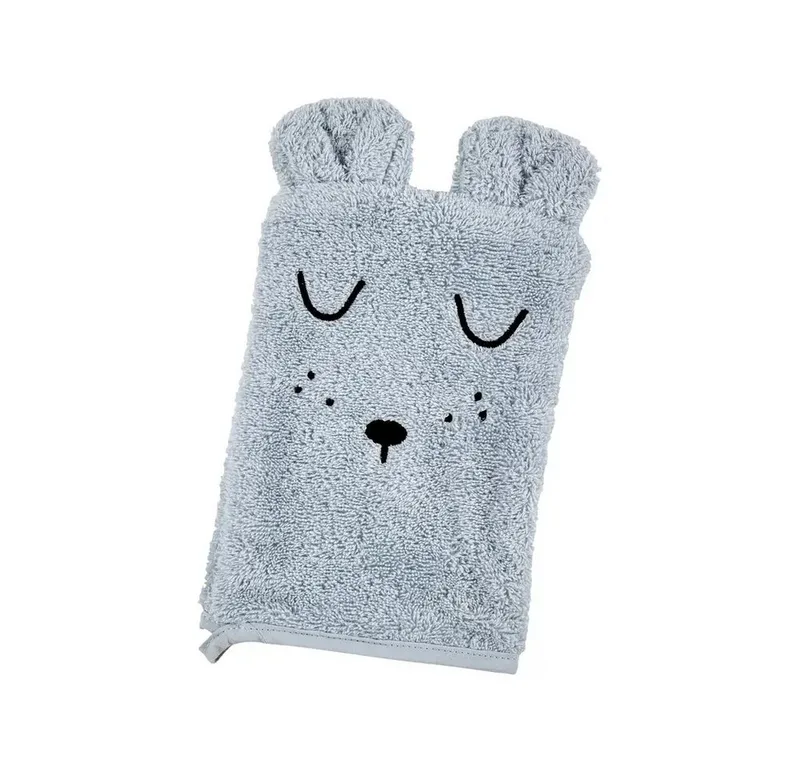 Kapuzenhandtuch ALVI Kapuzen-Badetuch & Waschhandschuh Frottier mit Stickerei Faces he by Alvi – product photo
