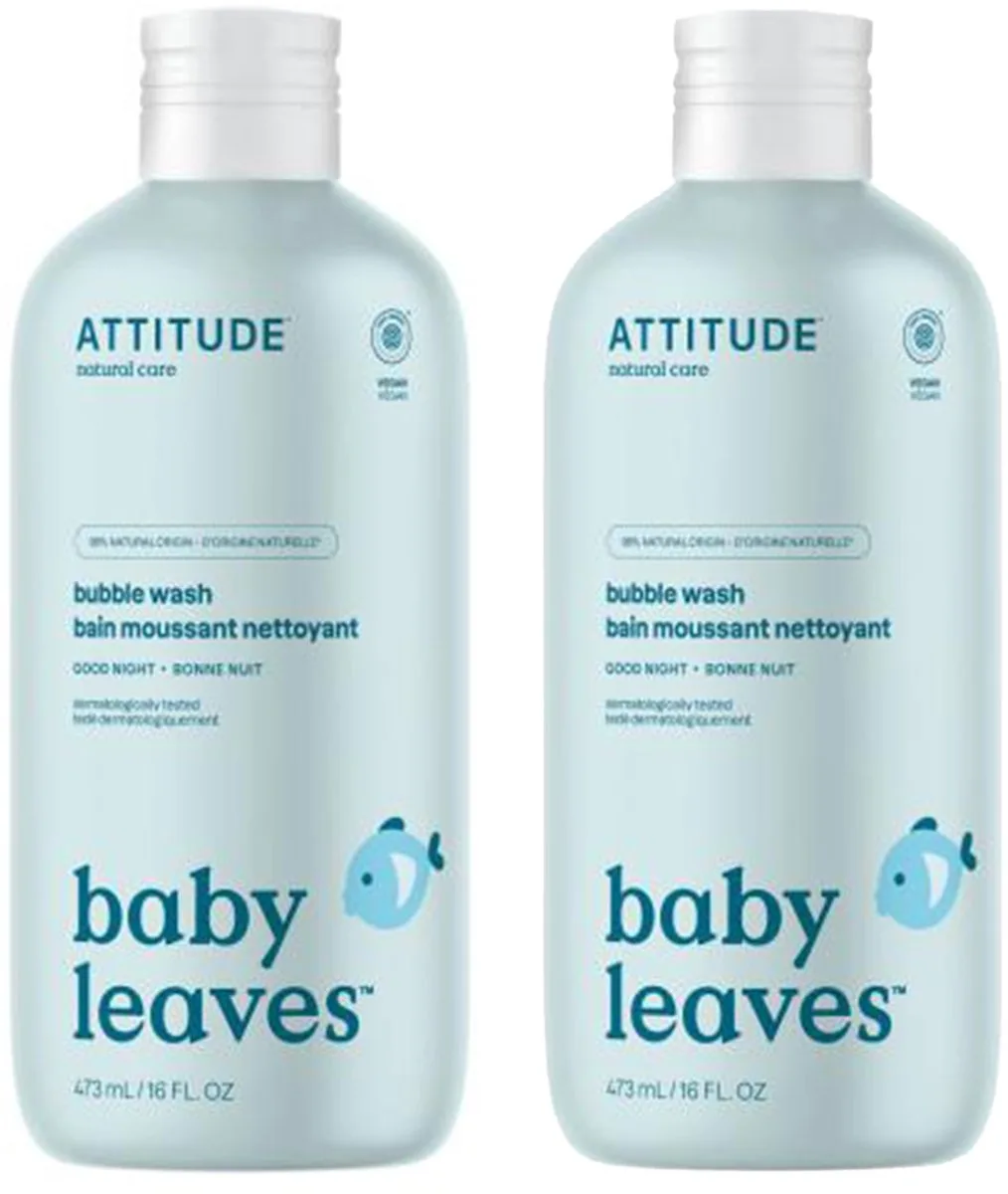 Bubble Wash Good Night Bundel - Baby Leaves ECO - duurzaam de Attitude – photo produit