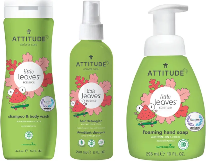 Cadeauset Kind Watermelon - Attitude Little Leaves Watermelon & Kokos - Shampoo - Anti klit - Zeep by Attitude in Multicolour – product photo