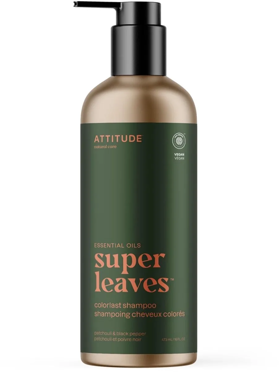 Essentials Shampoo Kleurbehoud Patchouli & Black Pepper Aluminium Fles (473 ml) van Attitude – productfoto