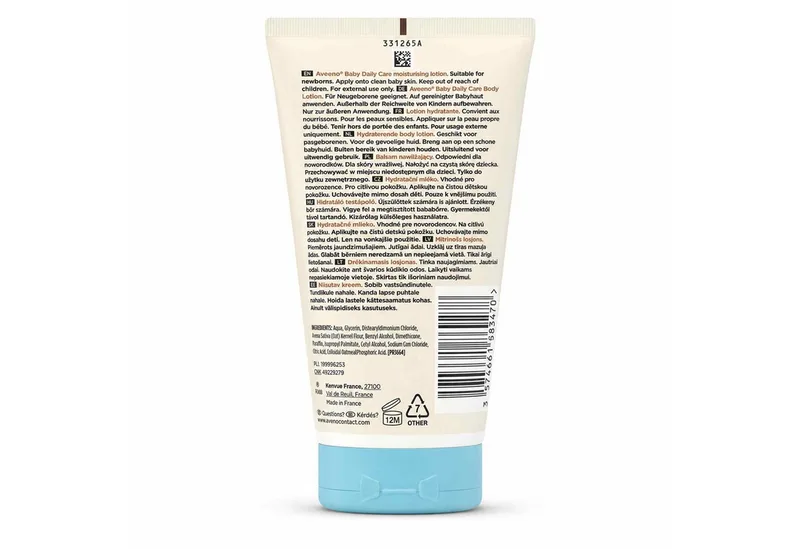 Baby Daily Care Moisturizing Cream (150ml) fra Aveeno – produktbillede 2 af 2
