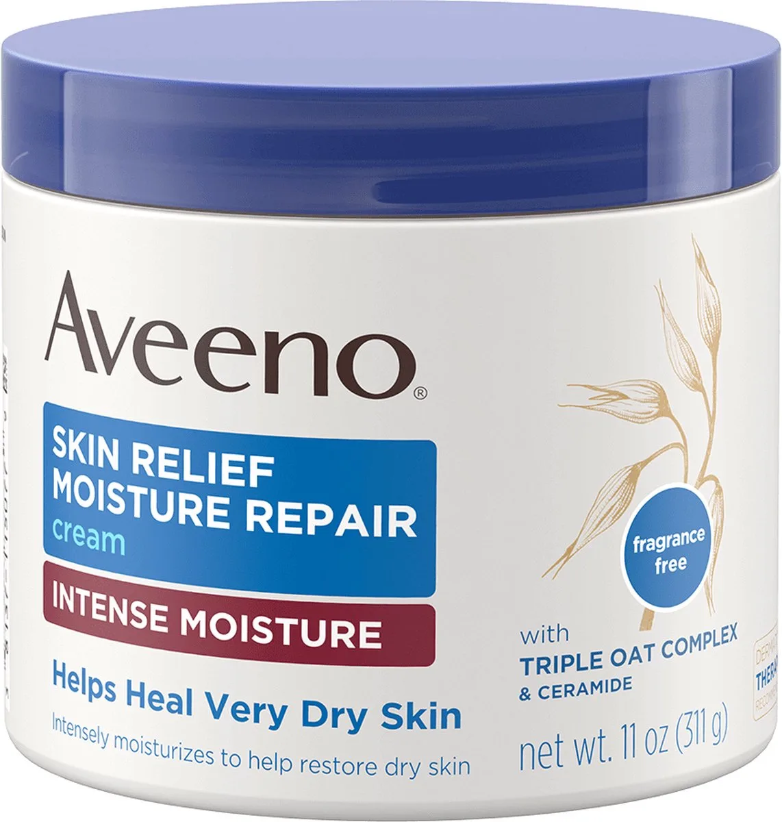 Skin Relief Moisture Repair Cream - Fragrance Free - 311 g fra Aveeno – produktbillede